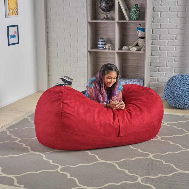 Genevieve Traditional 4 Foot Suede Bean Bag (Cover Only)