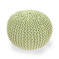 Poona Handcrafted Round Knitted Pouf – Versatile Footrest & Extra Seating