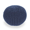 Poona Handcrafted Round Knitted Pouf – Versatile Footrest & Extra Seating
