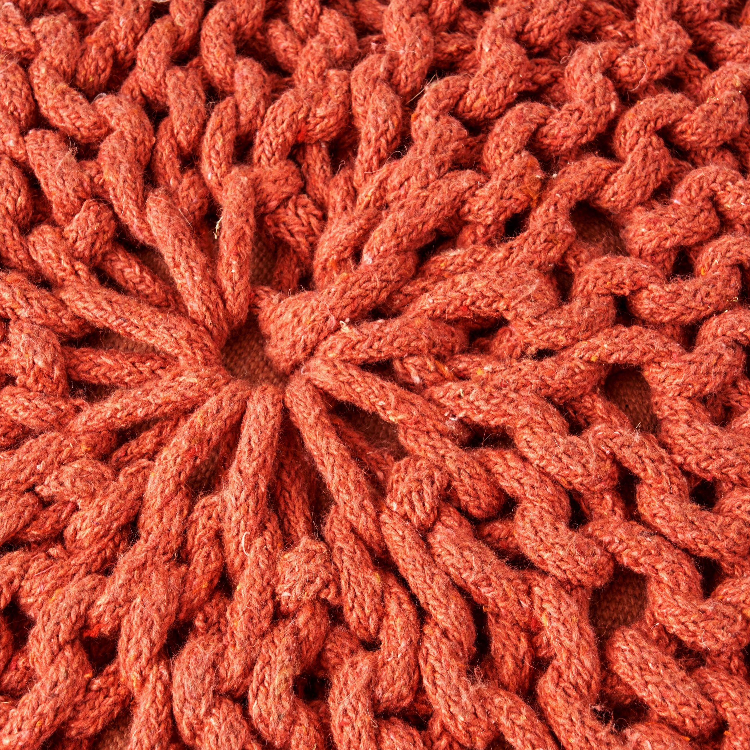 Poona Handcrafted Modern Cotton Pouf