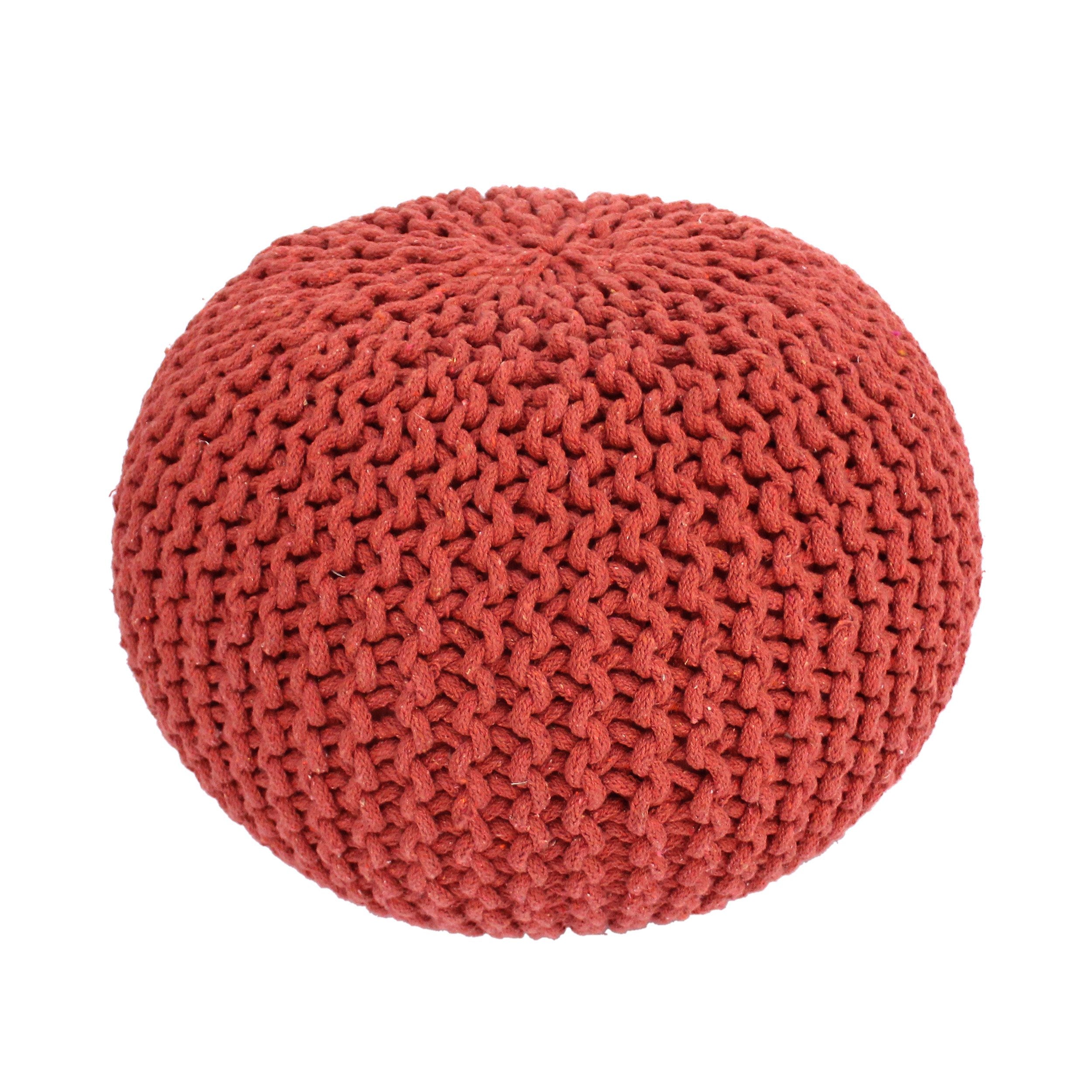 Poona Handcrafted Modern Cotton Pouf