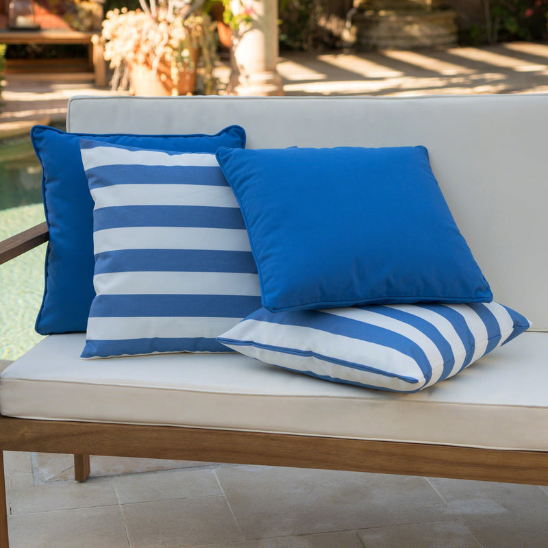 Embry Outdoor Water Resistant Square Throw Pillows (Set of 4)