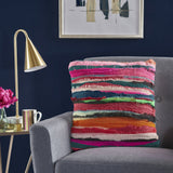Rooney Multi Colored Bali Recycled Fabric Pillow