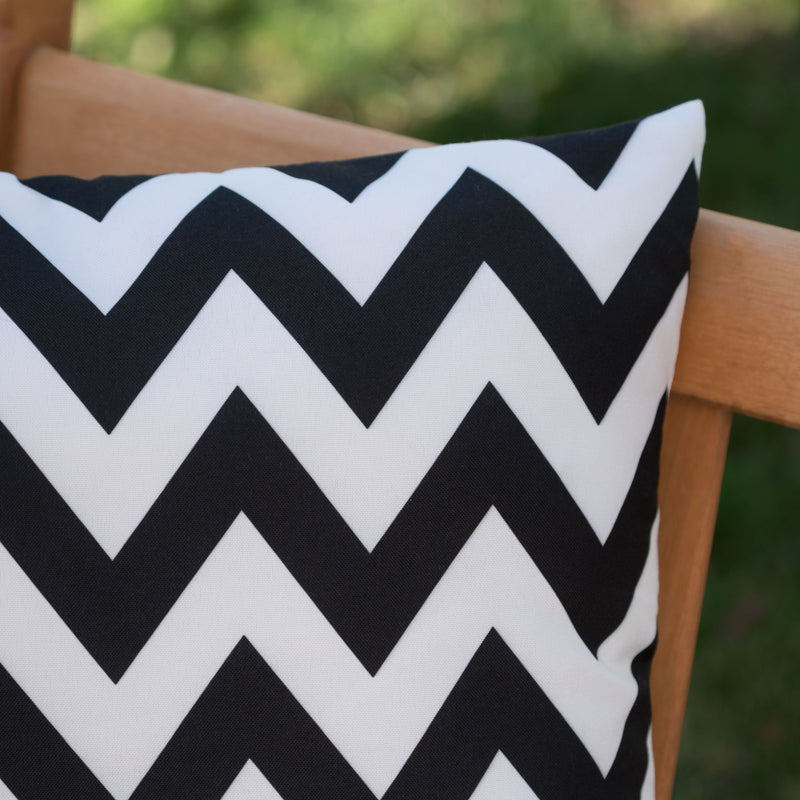 Embry Outdoor Chevron Design Water Resistant Square Throw Pillow