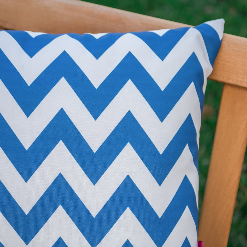 Embry Outdoor Chevron Design Water Resistant Square Throw Pillow