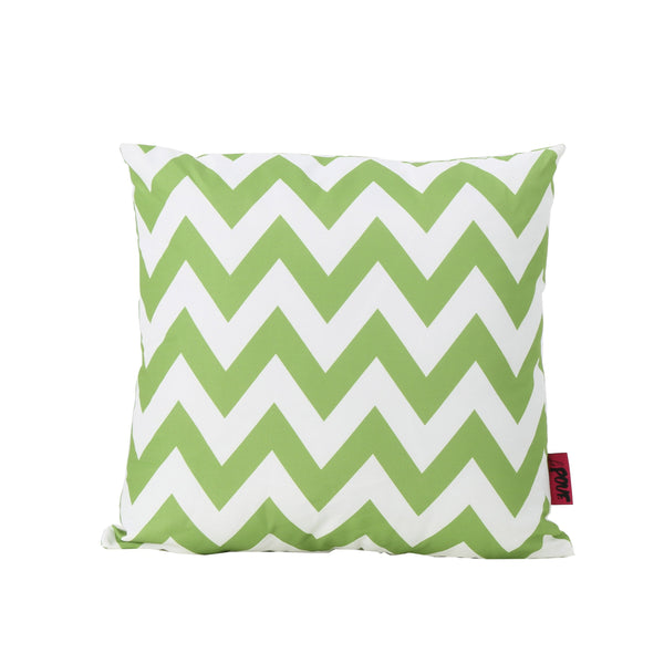 Embry Outdoor Chevron Design Water Resistant Square Throw Pillow