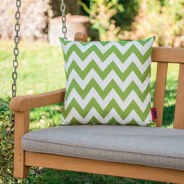 Embry Outdoor Chevron Design Water Resistant Square Throw Pillow