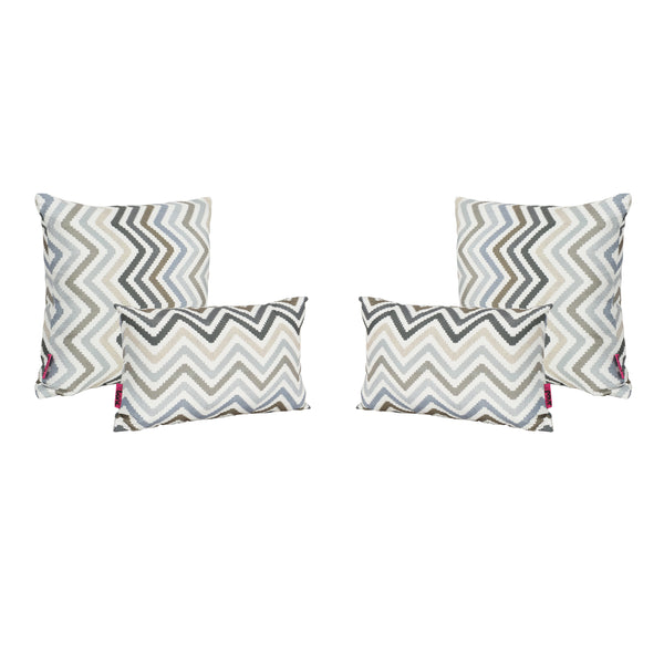 Kimpton Outdoor  Water Resistant Tasseled Square and Rectangular Throw Pillows (Set of 4)