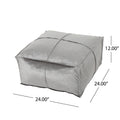 Nakisha Velvet Square Bean Bag Ottoman