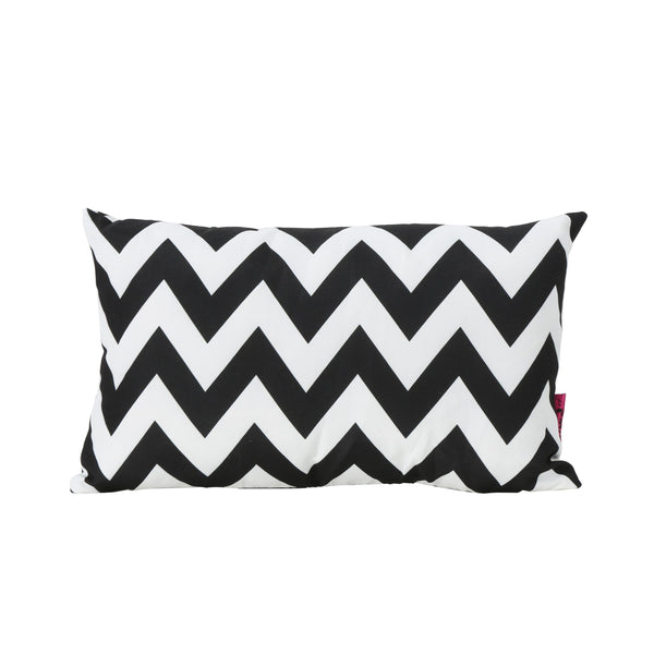 Ernest Indoor Zig Zag Striped Water Resistant Rectangular Throw Pillow