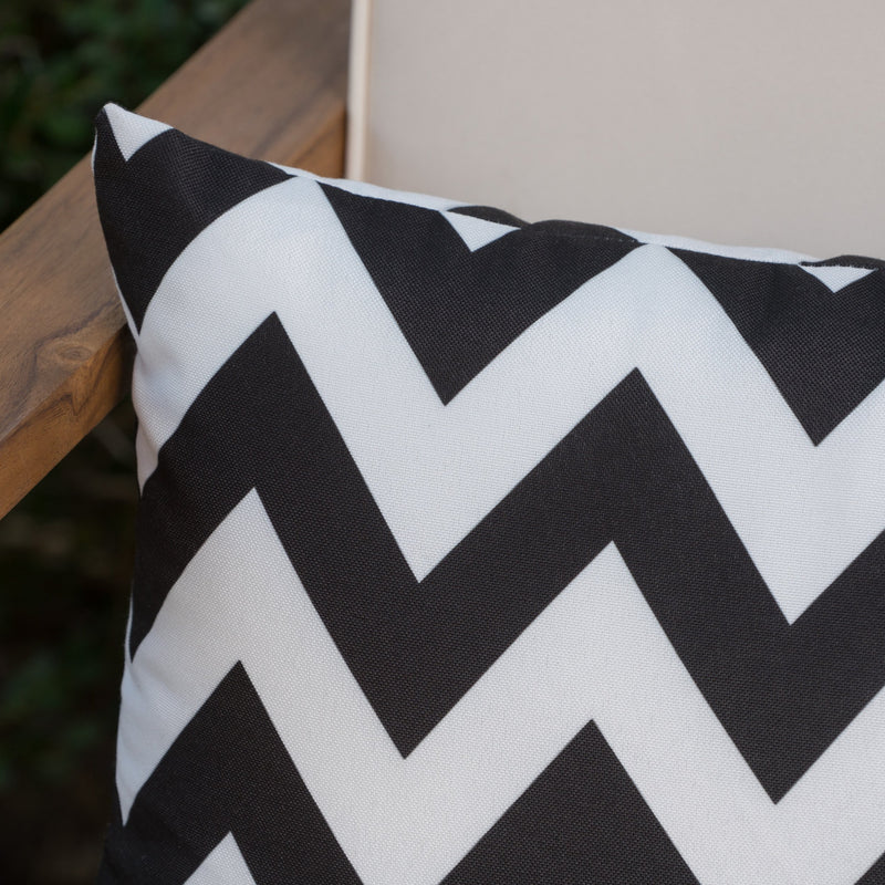 Embry Outdoor Chevron Design Water Resistant Rectangular Throw Pillow