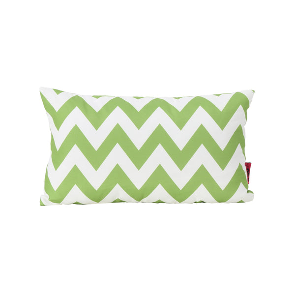 Embry Outdoor Chevron Design Water Resistant Rectangular Throw Pillow