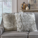 Laraine Furry Glam Faux Fur Throw Pillows (Set of 2)