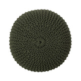Belle Modern Knitted Cotton Round Pouf