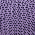 Belle Modern Knitted Cotton Round Pouf