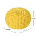Abena Knitted Cotton Pouf