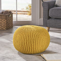 Abena Knitted Cotton Pouf