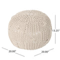 Anouk Knitted Cotton Pouf