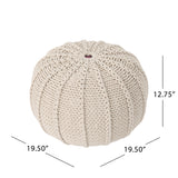 Corisande Knitted Cotton Pouf