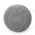 Beryl Modern Knitted Cotton Round Pouf