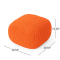 Hollis Knitted Cotton Square Pouf