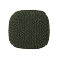 Teresa Modern Knitted Cotton Cube Pouf