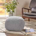 Finch Knitted Cotton Square Pouf