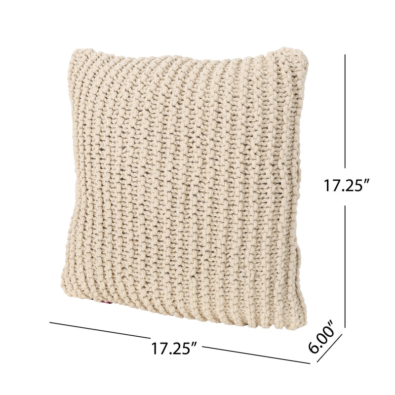 Tate Knitted Cotton Pillows (Set of 2)