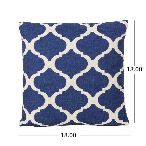 Amelia Outdoor 18" Water Resistant Square Pillows (Set of 2)
