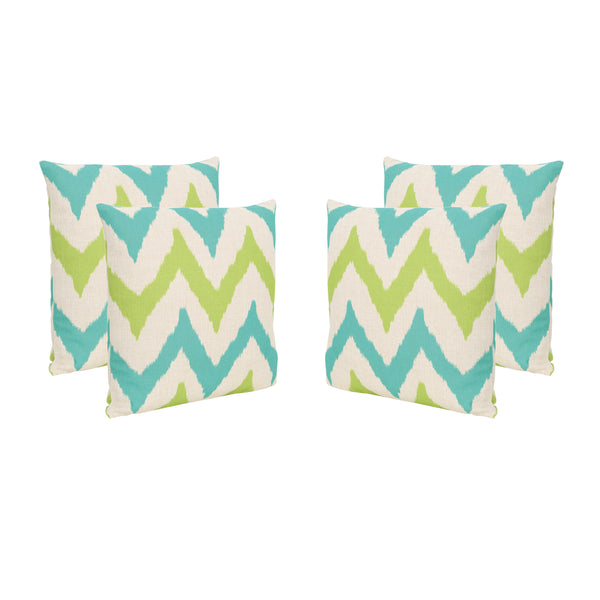 La Jolla Outdoor Striped Water Resistant Square Throw Pillows - Set of 4  Dark Teal/White -, 1 unit - Fry's Food Stores