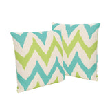Zora Outdoor 18" Water Resistant Square Pillows (Set of 2)