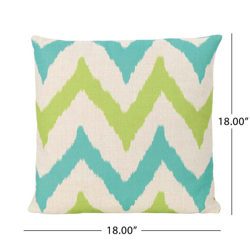 Zora Outdoor 18" Water Resistant Square Pillows (Set of 2)