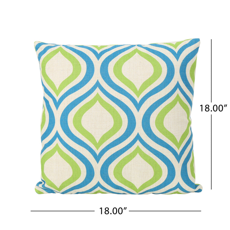 Larissa Outdoor 18" Water Resistant Square Pillows (Set of 2)