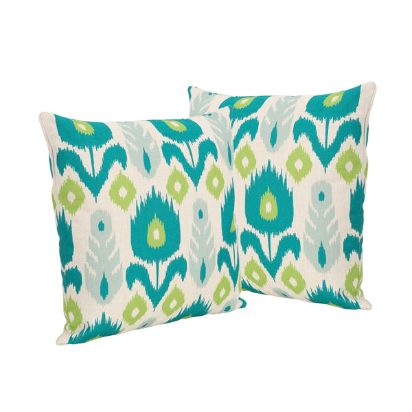 Diego Outdoor 18" Water Resistant Square Pillows (Set of 2)
