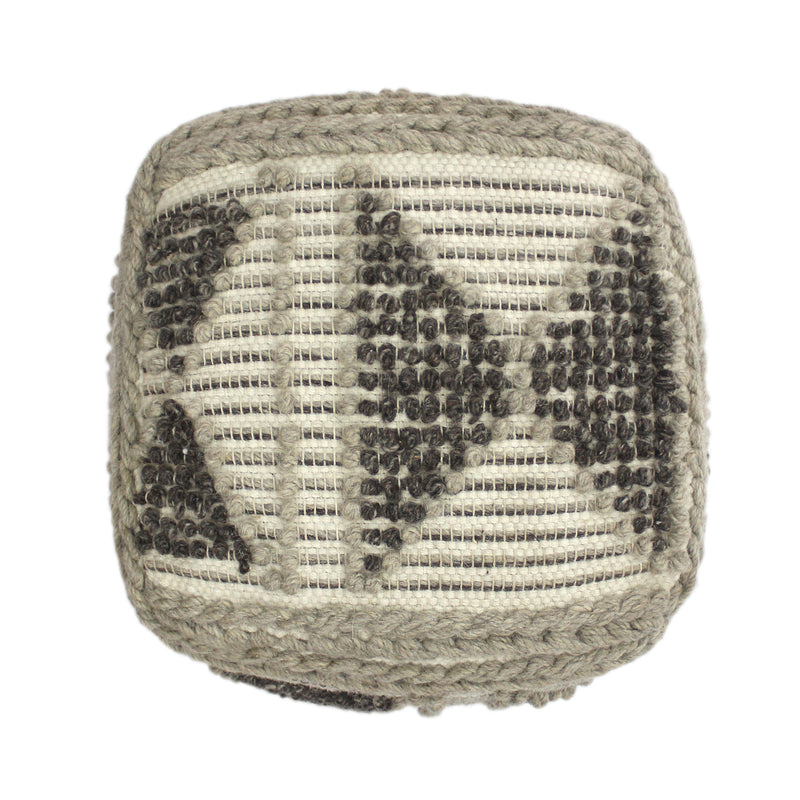 Sally Cube Wool and Cotton Pouf