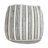 Althea Large Square Casual Recycled Denim and Chindi Pouf