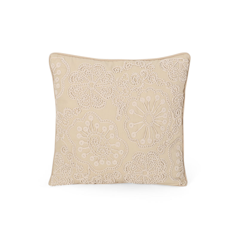 Star Modern Fabric Throw Pillow Cover, Natural