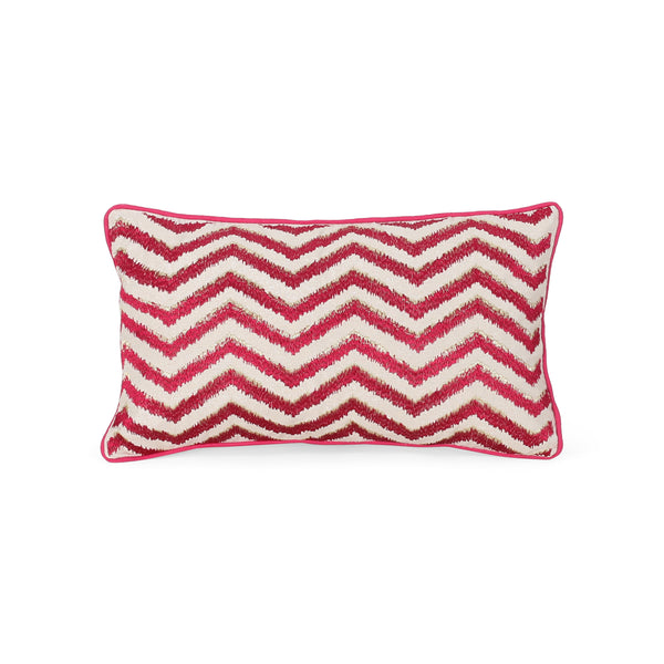 Sweety Modern Fabric Throw Pillow Cover, Red and White