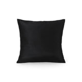 Maria Modern Fabric Throw Pillow Cover, Black