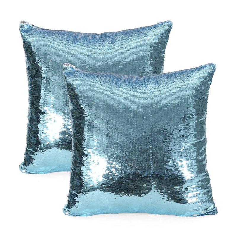 Jennifer Glam Square Reversible Sequin Throw Pillow