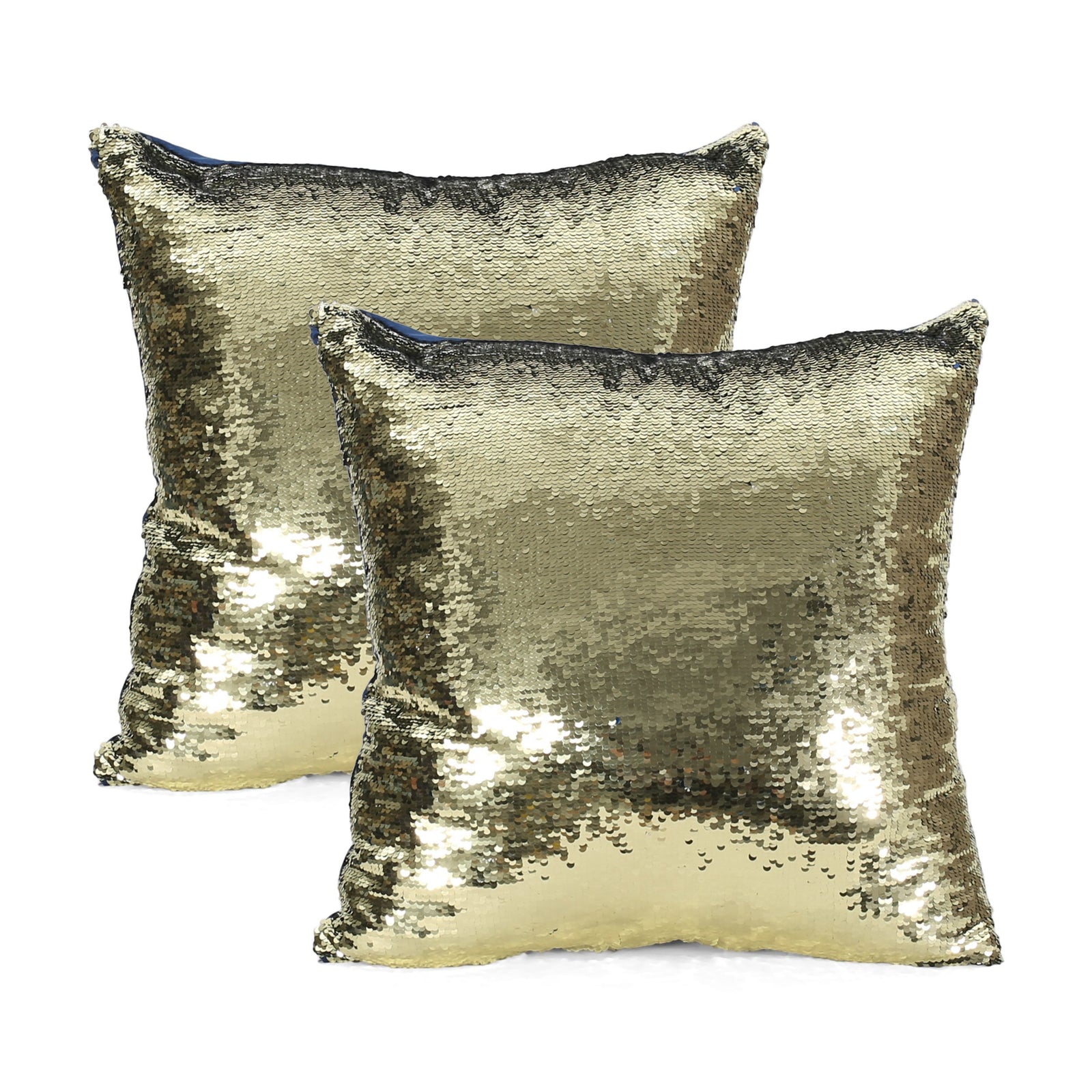 Jennifer Glam Square Reversible Sequin Throw Pillow LePouf