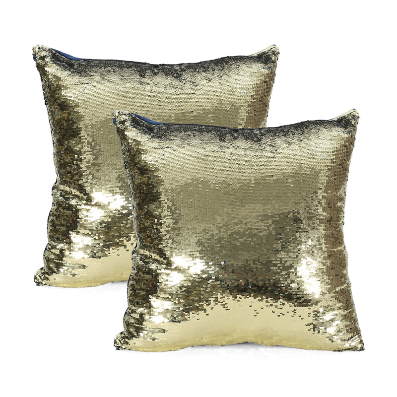 Jennifer Glam Square Reversible Sequin Throw Pillow