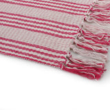 Fannie Fabric Throw Blanket, Pink and Ivory