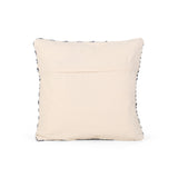 Clement Boho Cotton Pillow Cover (Set of 2), Blue and White