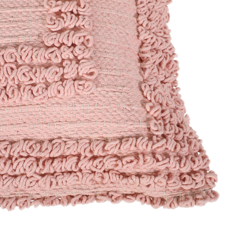 Deborah Boho Cotton Pillow Cover (Set of 2), Pink