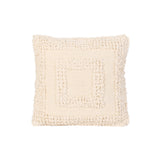 Debbie Boho Cotton Throw Pillow, White