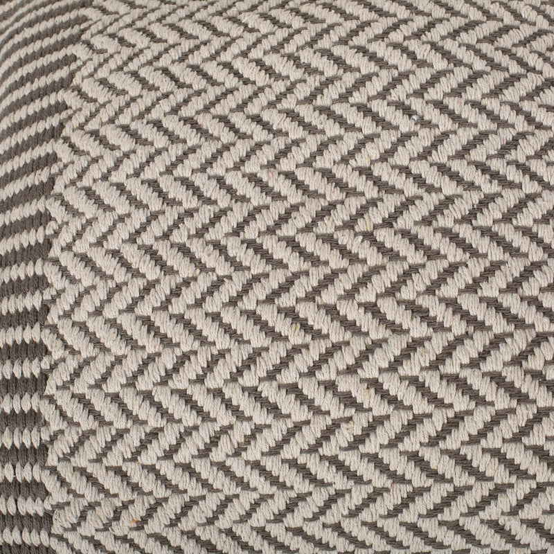 Diana Boho Cotton Throw Pillow (Set of 2), Taupe and White