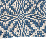 Ellie Boho Cotton Throw Pillow, Blue and White