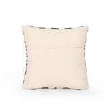Estelle Boho Cotton Pillow Cover, Black and White