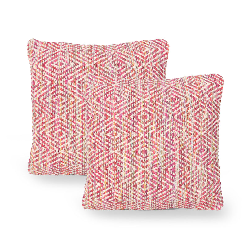 Fannie Boho Cotton Pillow Cover (Set of 2), Multicolor